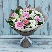 Букет цветов из:  Герберы, Альстромерии и Хризантемы в Демихово