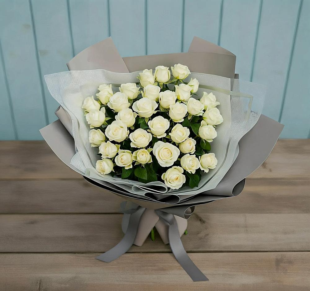 Букет Белоснежная нежность в Демихово