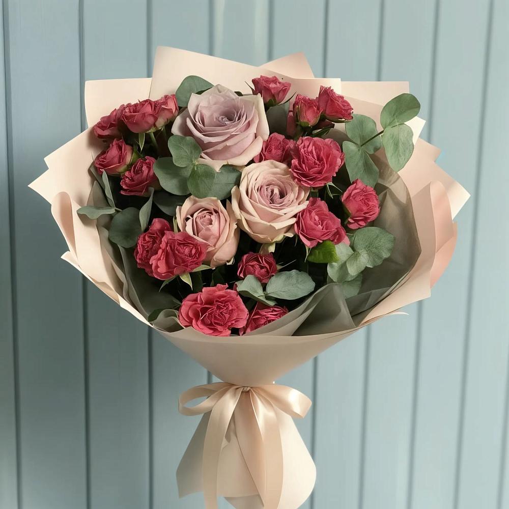 Букет цветов из: Гвоздики и Розы в Демихово
