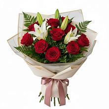 Букет цветов из:  Лилии и Розы в Демихово