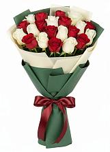 Букет Микс из красных и белых роз #REPLACE_PRED# Демихово