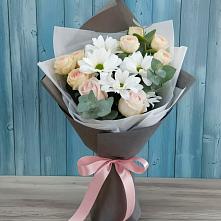 Букет цветов из:  Хризантемы и Розы в Демихово