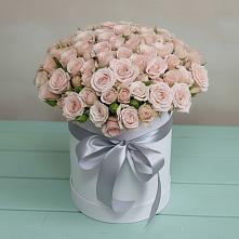 Цветочная композиция из Розы в шляпной коробке #REPLACE_PRED# Демихово