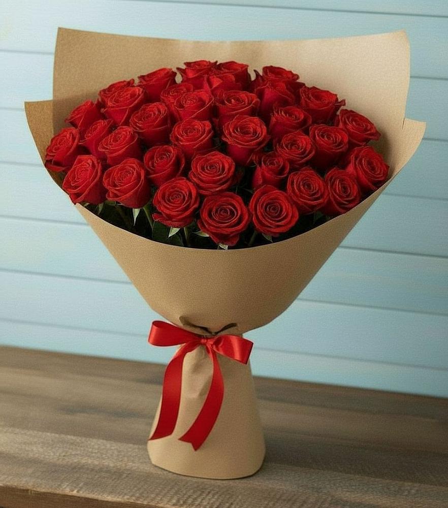 Букет Красные розы Милано в Демихово