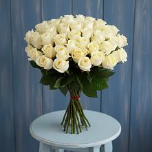 Букет 51 Белая роза Эдлесс Лав в Демихово