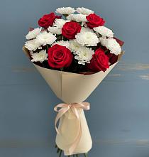 Букет цветов из:  Розы и Хризантемы в Демихово