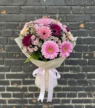 Букет цветов из:  Герберы и Хризантемы в Демихово
