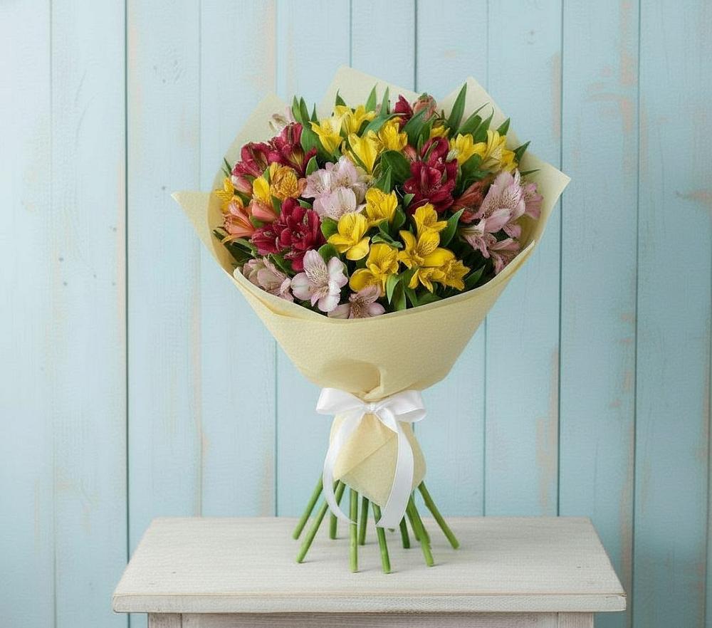Букет цветов из: Альстромерии в Демихово