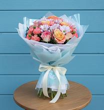Букет цветов из:  Хризантемы и Розы в Демихово