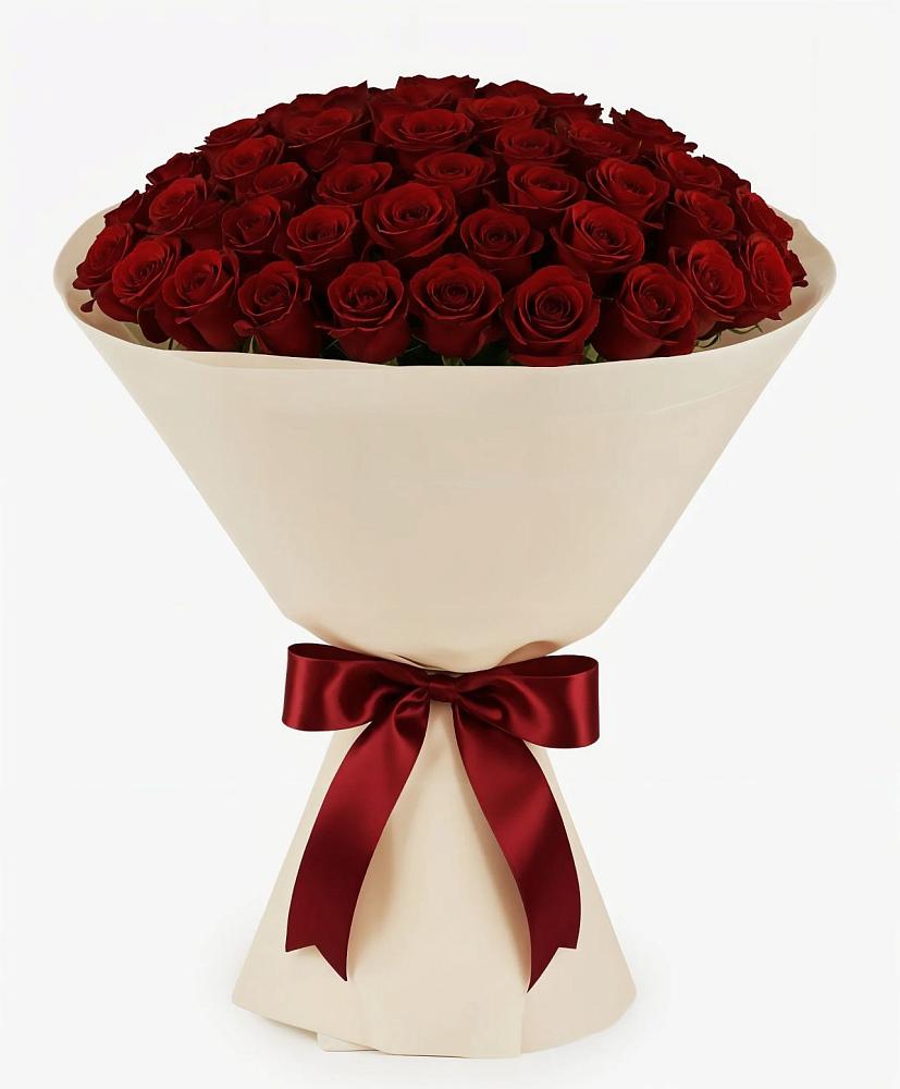 Букет 101 Бордовая роза Блэк Бакарра в Демихово