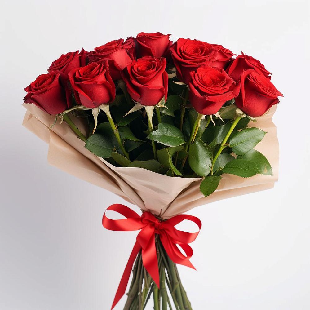 Букет 11 Красных роз Эдлесс Лав в Демихово